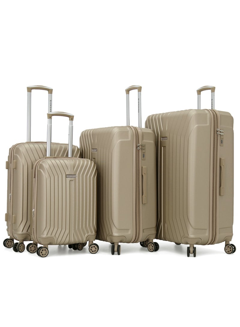 Giordano Luggage Set 4 PCS TSA, XL 32-L 28-M 24-S 20 Inches -CHAMPAGNE - Image 1